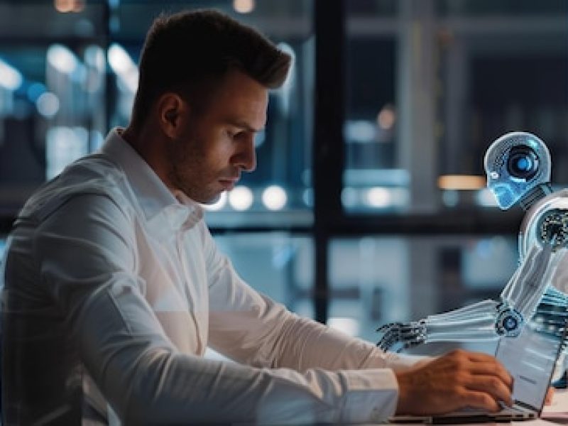 ai-robot-analyzes-data-multiple-monitors-futuristic-office-showcasing-advanced-technology-aig62_31965-529620