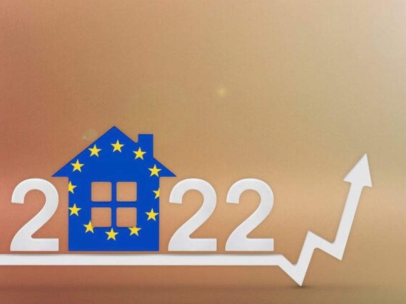 cost-real-estate-europe-2022-rising-cost-construction-insurance-rent-europe-house-model-painted-flag-colors-up-arrow-yellow-background_418821-2182